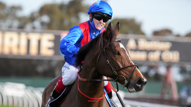 Craig Williams was all smiles aboard Zaaki in the mounting yard after the Underwood Stakes.