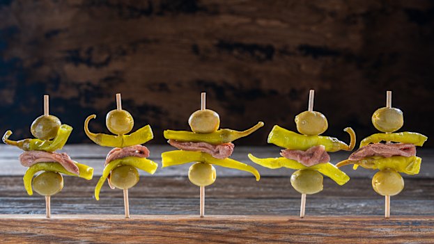 Pintxo gilda, San Sebastian.