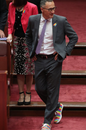 Walking the walk: Senator Di Natalie as Greens leader in the lead-up to the marriage equality plebiscite.