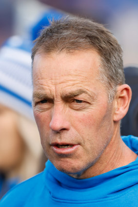 Alastair Clarkson made his coaching return for the Kangaroos.
