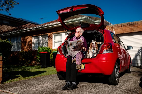 Anne Field, 73, is a keen driver – regularly going on trips with dog Teddy.