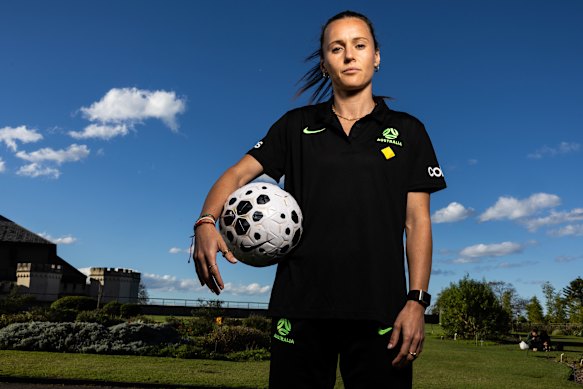 Matildas winger Hayley Raso.