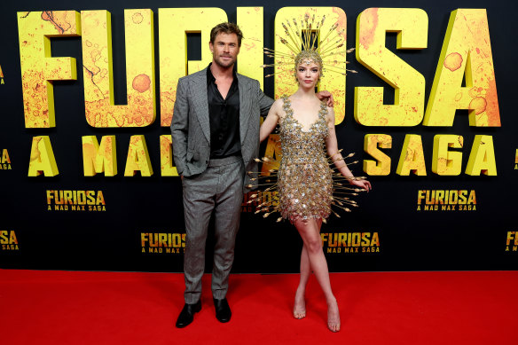 Taylor-Joy and Chris Hemsworth at the Australian premiere of Furiosa: A Mad Max Saga.