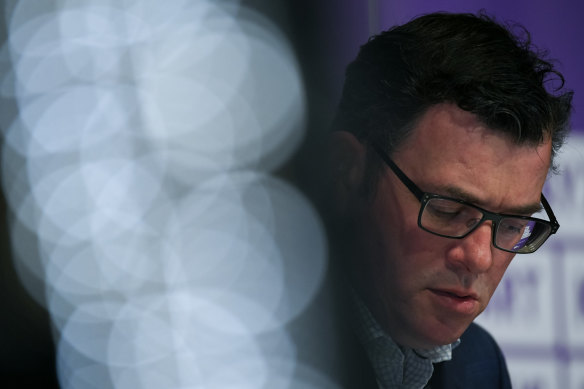 Under strain: Daniel Andrews on October 2.