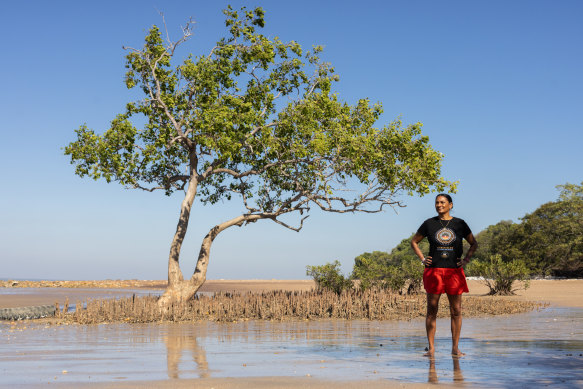 Nova Peris near her Darwin home on Tuesday.