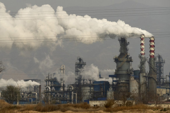 A coal processing plant in Hejin, China. 