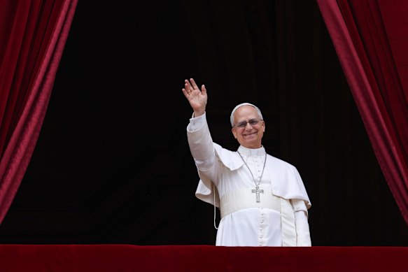 Pope Leo leading prayers in St Peter’s Square at the Vatican last week.