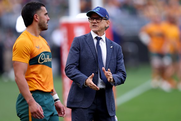 Les Kiss ahead of the winning match between the Wallabies and Springboks on September 27.