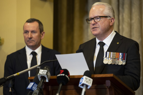 WA Governor Chris Dawson (right) with Premier Mark McGowan. 