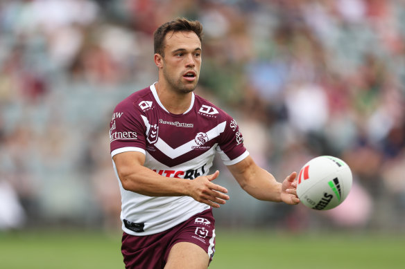 Luke Brooks feels the pressure is off him at Manly.