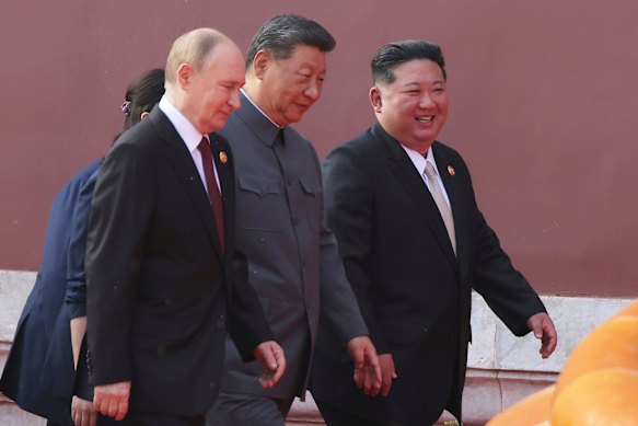 Russian President Vladimir Putin joined Xi and Kim at a parade in Beijing last September marking the 80th anniversary of the end of World War II..
