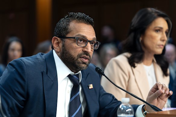 FBI Director Kash Patel answers questions in a Senate committee hearing in March.