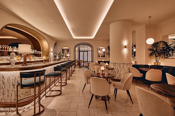 Inside the restaurant at Saint Haven.