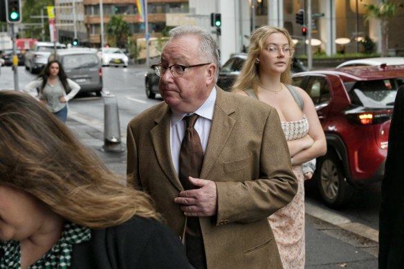 Senior forensic pathologist Dr Allan Cala outside the Folbigg inquiry on Thursday.