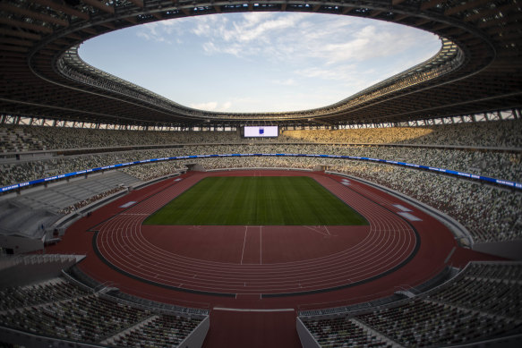 The New National Stadium, the main stadium of the 2020 Olympics and Paralympics. 