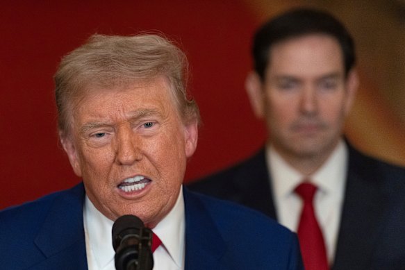 US President Donald Trump, with Secretary of State Marco Rubio, has long made clear he sees Iran as unfinished business.