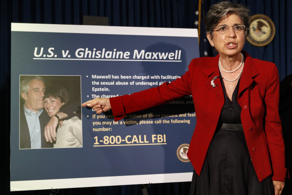 Audrey Strauss, then-acting United States Attorney for the Southern District of New York, outlined the charges against Ghislaine Maxwell at a press conference on July 2, 2020. 
