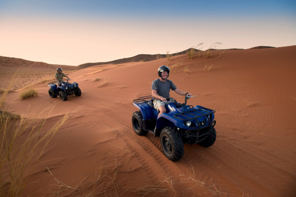 Quad biking on the barren Namib Desert landscape is unforgettable.