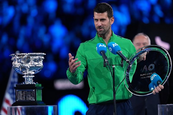 Novak Djokovic was gracious in defeat.