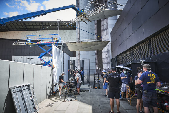 The action film is also shooting at the Melbourne Convention and Exhibition Centre.