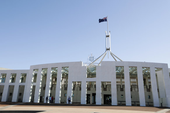 Parliament House in Canberra. 