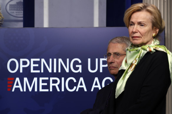 Dr Anthony Fauci and Dr Deborah Birx are members of the White House coronavirus taskforce.