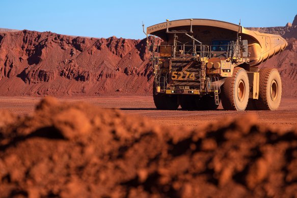 Iron ore at BHP’s Jimblebar facility in the Pilbara.