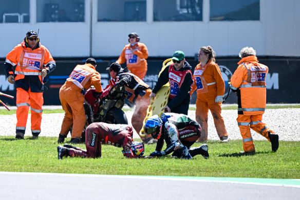 The accident took place during the ninth lap at Phillip Island.