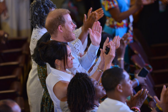 Harry and Meghan at the Afro Women and Power Forum. 