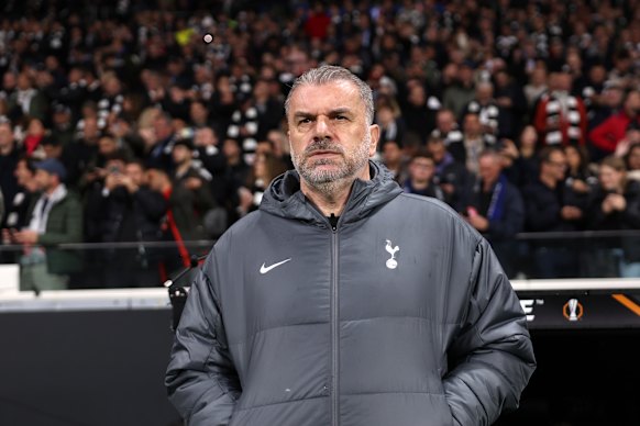 Tottenham manager Ange Postecoglou is under intense pressure.