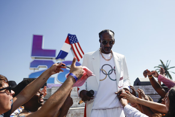 Snoop Dogg was the celebrity gold medallist of Paris, and performed as part of the Olympic handover to LA.