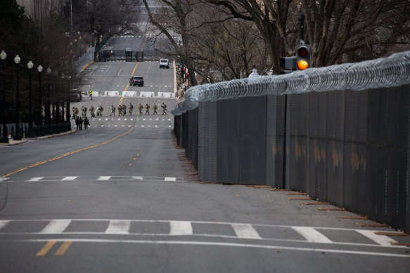 Washington is a ghost town except for the thousands of National Guard troops amassing before Inauguration Day.