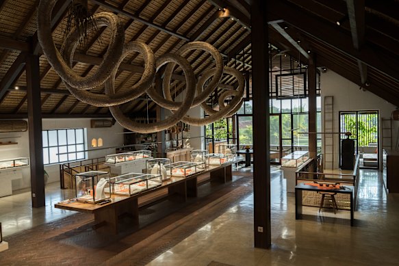 John Hardy’s striking showroom in upscale Seminyak overlooks a temple and its grounds.