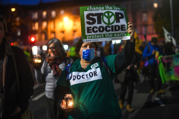 Green activists have been out in force in Glasgow. 