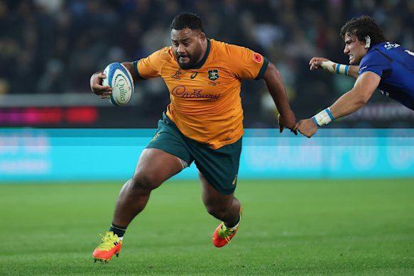 Taniela Tupou em seu último teste contra a Itália