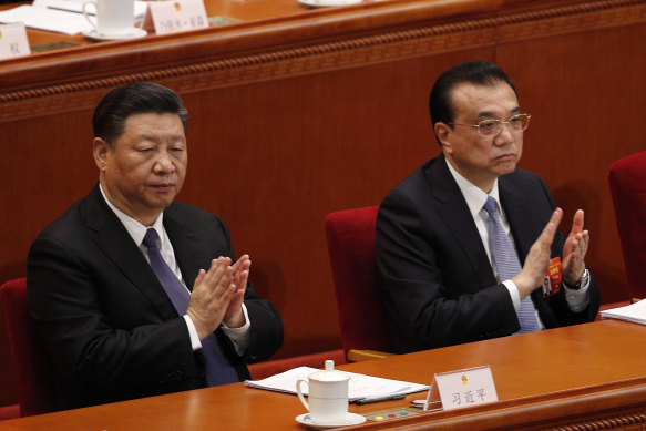 Chinese President Xi Jinping and Premier Li Keqiang at last year’s National People’s Congress. 