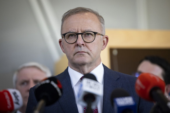 Prime Minister Anthony Albanese in Perth on Monday.