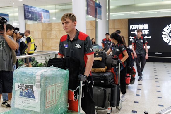 Barker students were among the first to arrive back from the war zone on Wednesday.