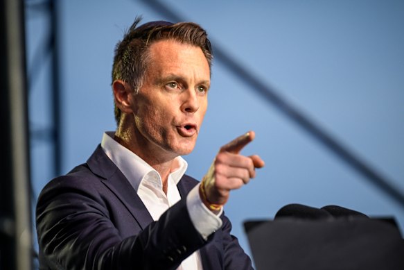 NSW Premier Chris Minns speaks at Sunday’s memorial.