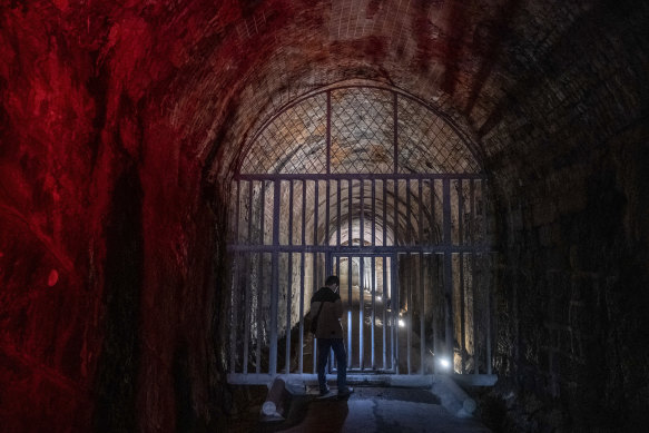 The Shihciouling Tunnel, a bunker in Keelung, Taiwan. The city is hoping the tunnel will be used for concerts and connected to hiking trails. 