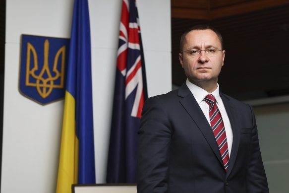 Ukrainian ambassador to Australia Vasyl Myroshnychenko says Russia is committing heinous war crimes.