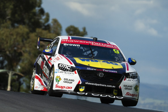 Will Brown steers his Holden Commodore ZB around Mount Panorama during qualifying for the Bathurst 1000 on Friday.