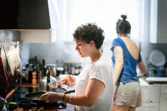 The researchers found females are instilled with an instinctive urge to tidy if they see clutter whereas men never get this compulsion.