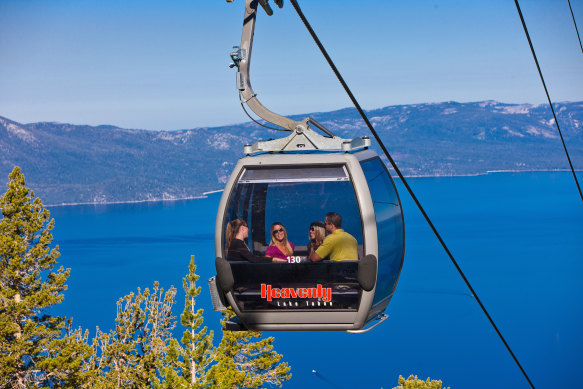 A gondola at Heavenly Mountain. A woman was stuck for 15 hours in freezing temperatures after her gondola stopped for the night.