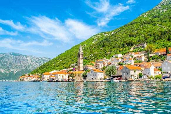 Summer in Perast, on Kotor Bay.