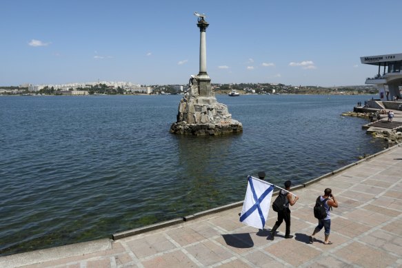 Sevastopol Bay in Crimea.