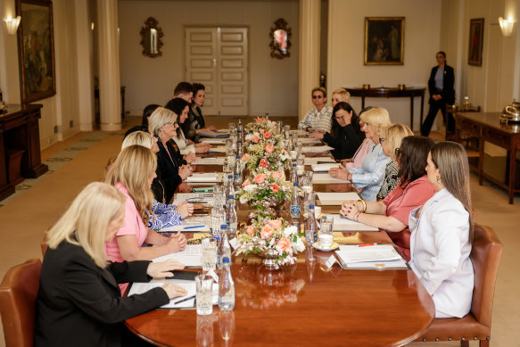 Queen Camilla attends discussions on family and domestic violence