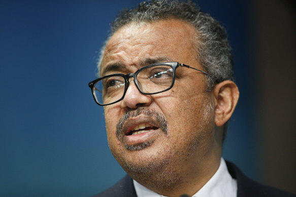 World Health Organization director-general Tedros Adhanom Ghebreyesus.