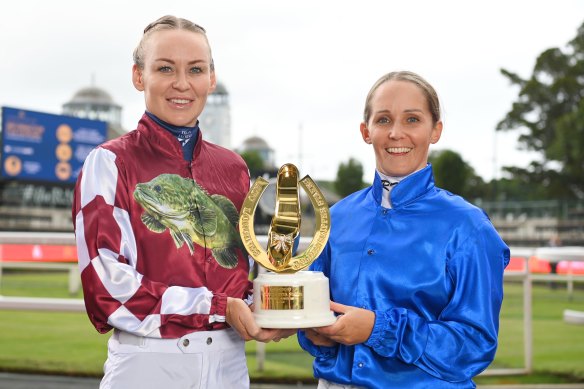 Kathy O’Hara and Rachel King will feature in the first Golden Slipper to boast two female jockeys.