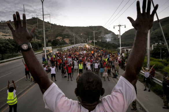 Hundreds of Port Moresby residents on a predawn walk to promote safety on the streets.